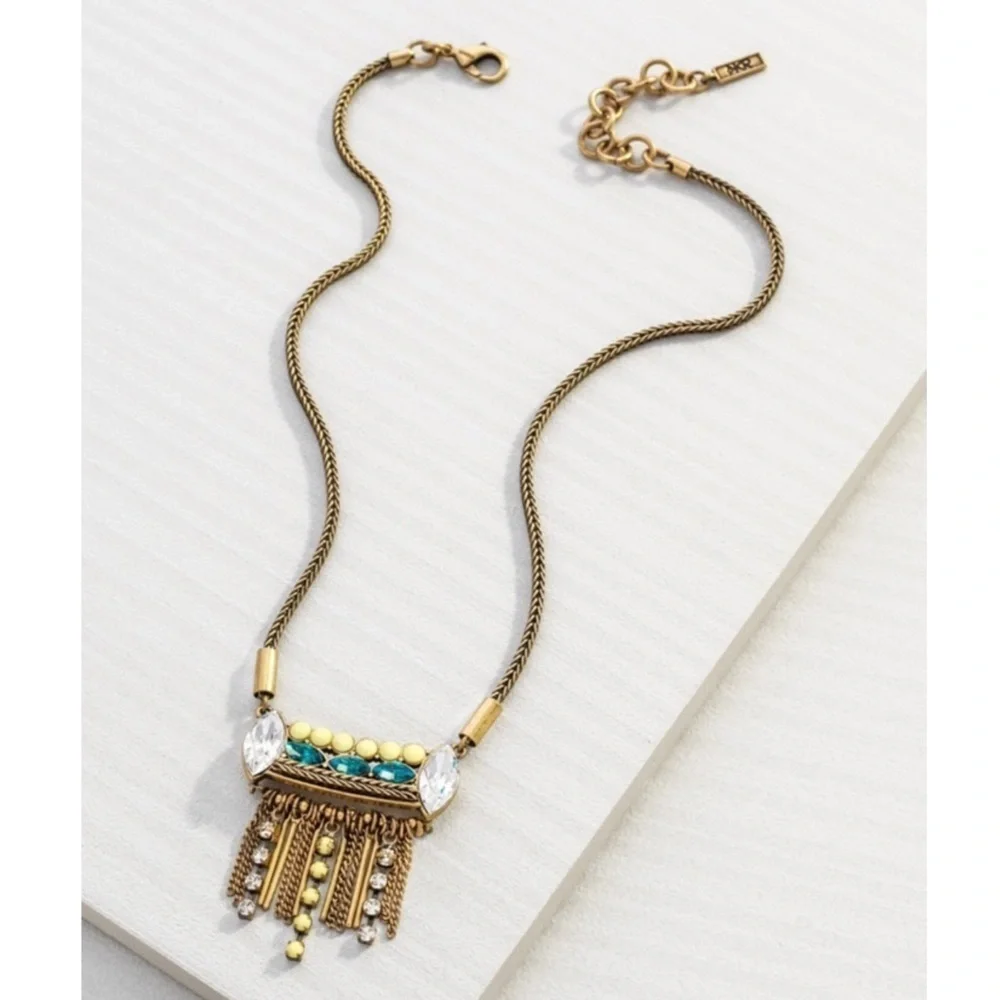 Silpada Neon Fringe Swarovski Crystal Necklace - Picture 1 of 5
